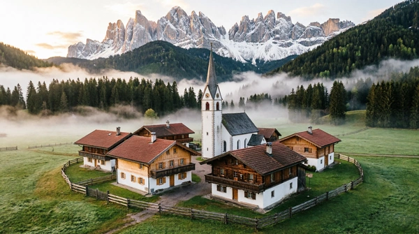 Bergdorf in den Bayerischen Alpen