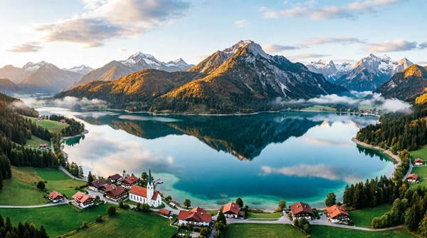Tegernsee und Schliersee aus der Vogelperspektive