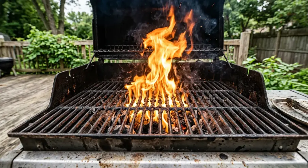 Fettbrand Stichflamme